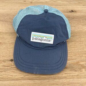 Patagonia Womens Pastel Big Logo Trucker Snapback Hat One Size Blue Adjustable
